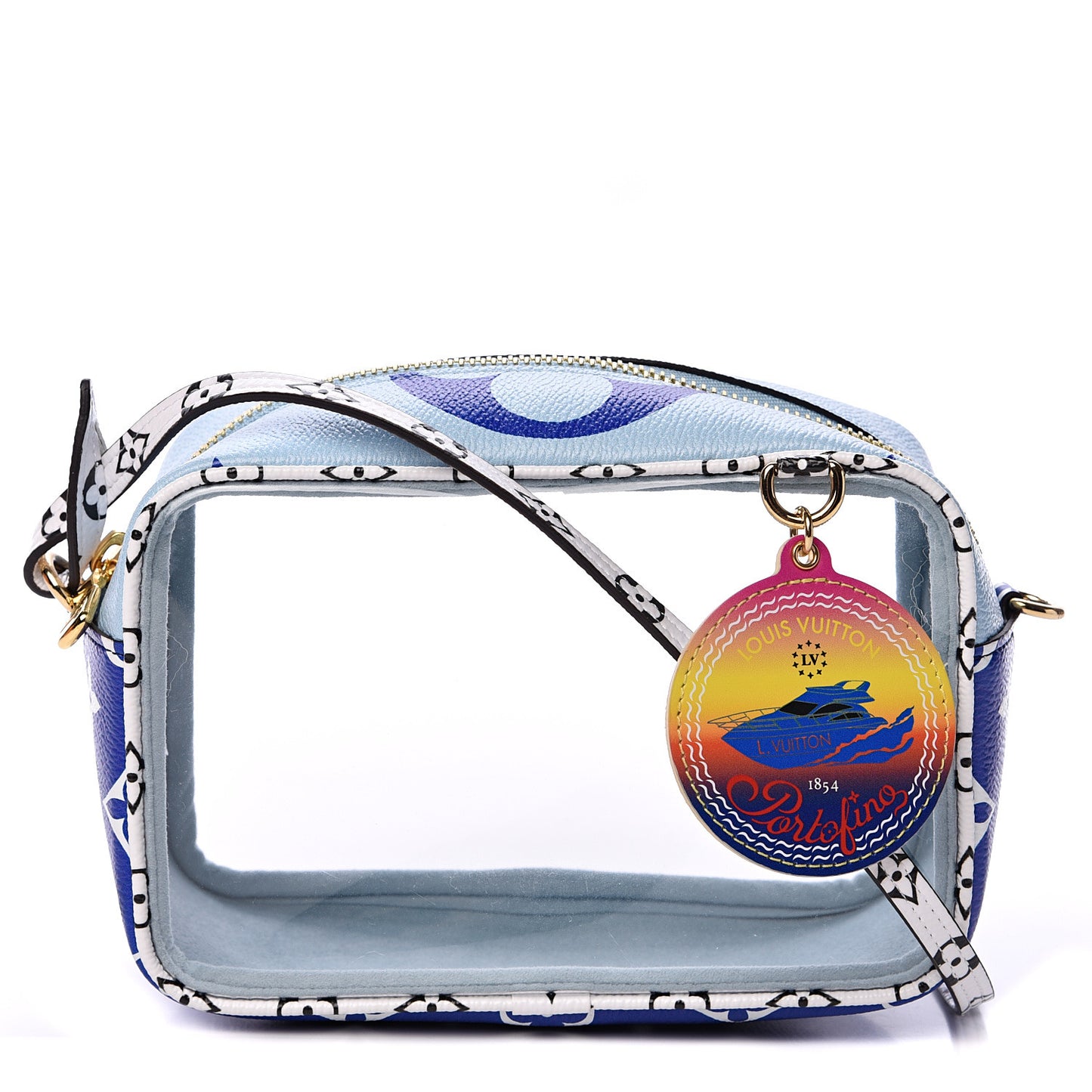 Monogram Giant Portofino Beach Pouch Blue