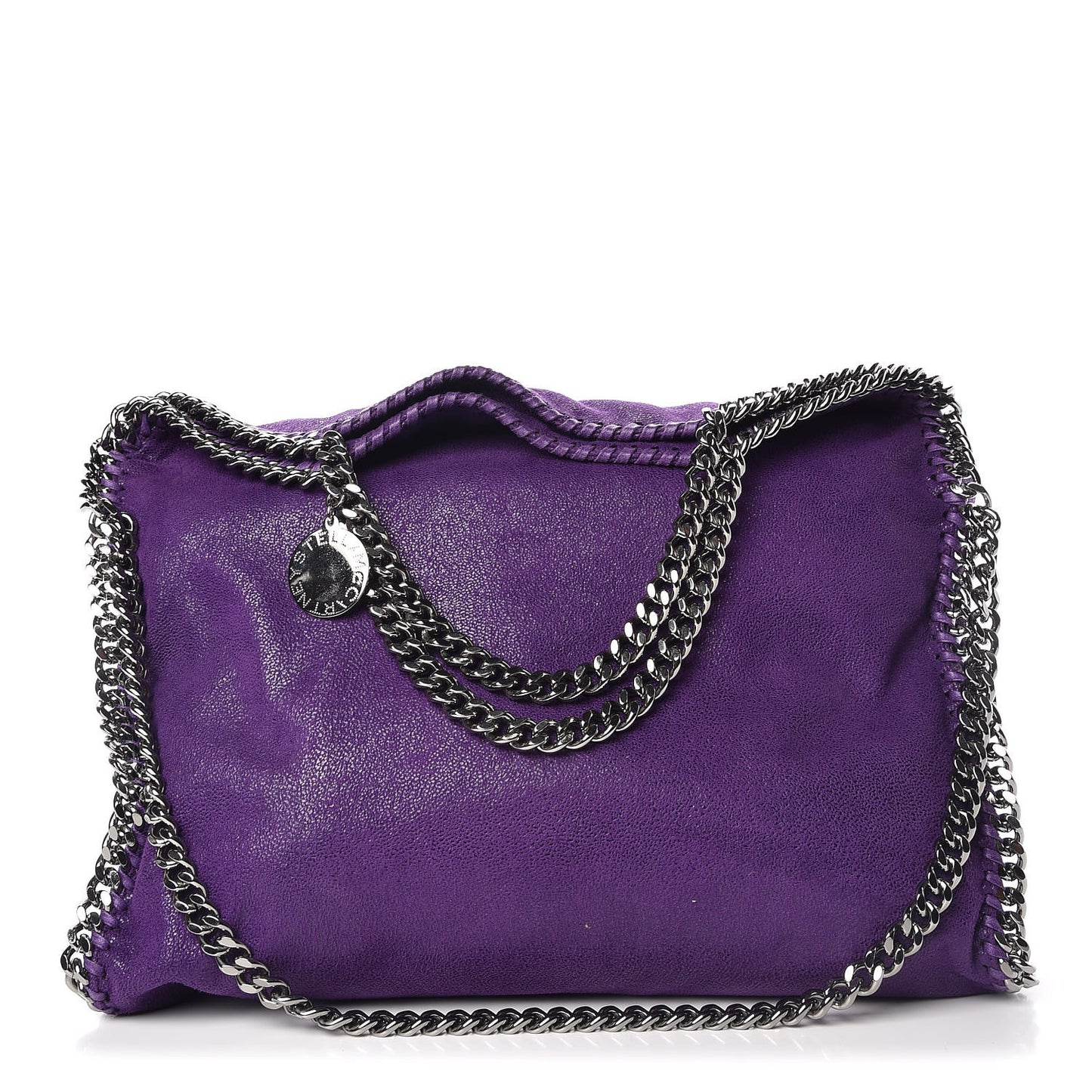 Shaggy Deer Small Falabella Fold Over Tote Bright Purple