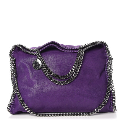 Stella McCartney Shaggy Deer Small Falabella Fold Over Tote Bright Purple 1 of 10