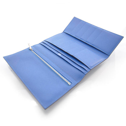 Hermes Epsom Bearn Tri-Fold Wallet Bleu Electrique Mykonos 5 of 9