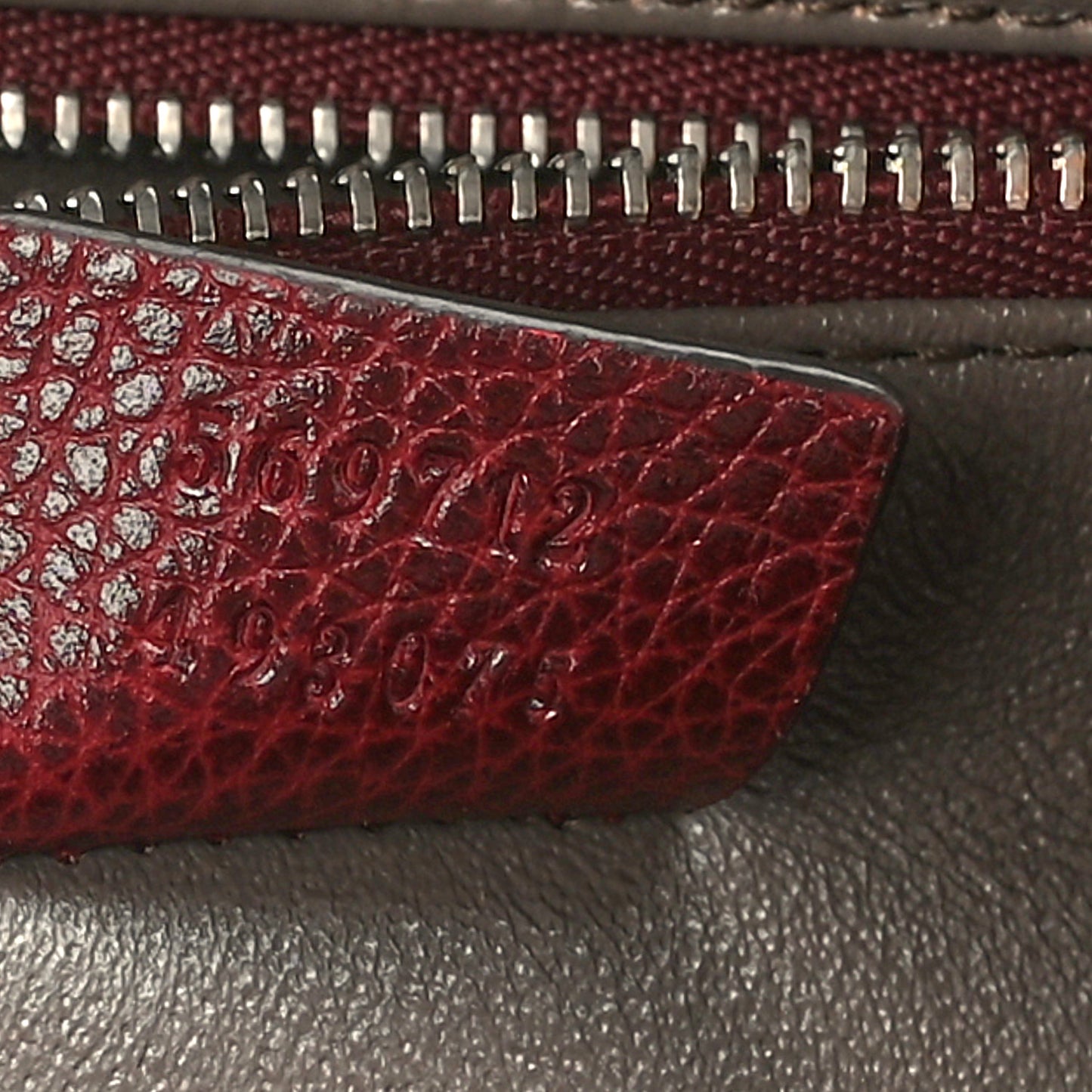 Grainy Calfskin Small Zumi Top Handle Bag Vintage Bordeaux