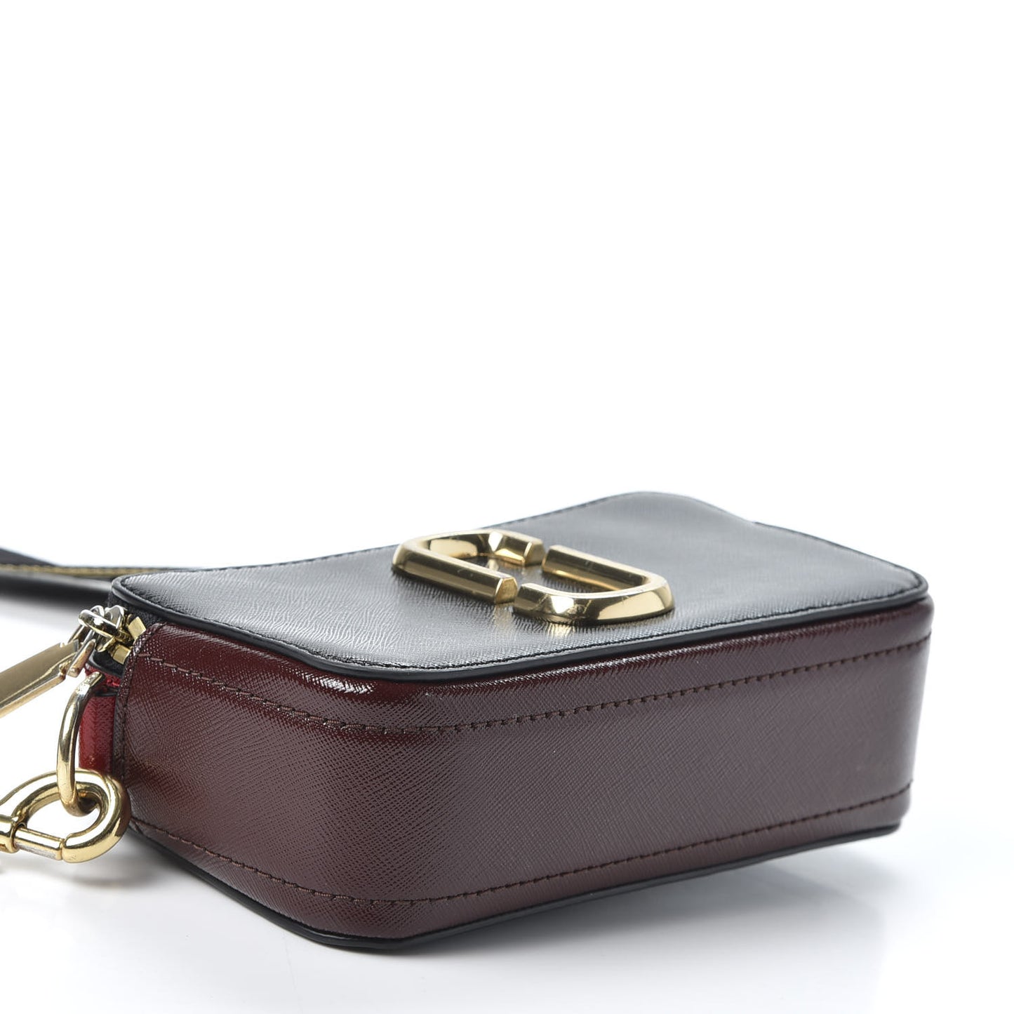 Saffiano Small Snapshot Camera Bag Black Multi