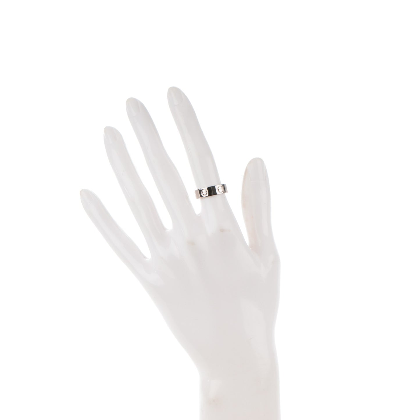 18K White Gold 5.5mm LOVE Ring 50 5.25