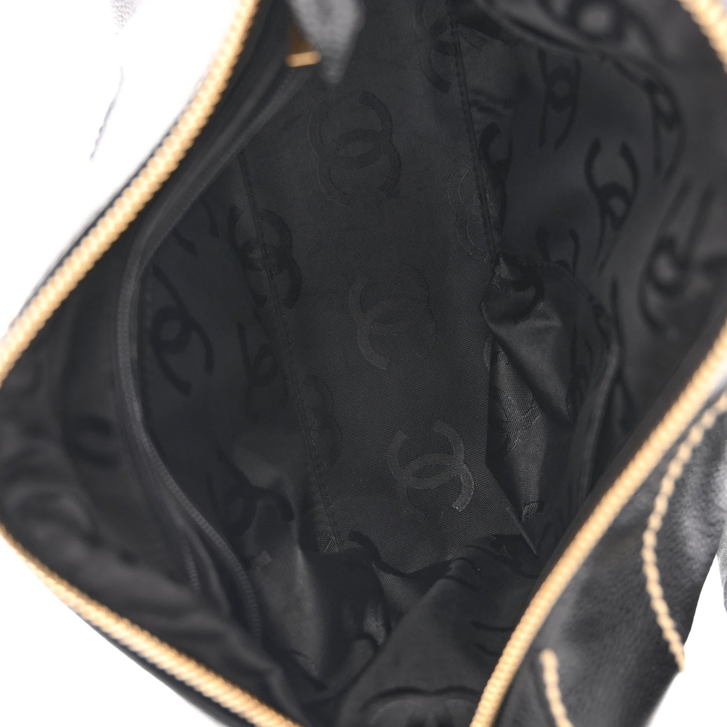 Chanel Caviar CC Stitched Medium Hobo Black 4 of 9