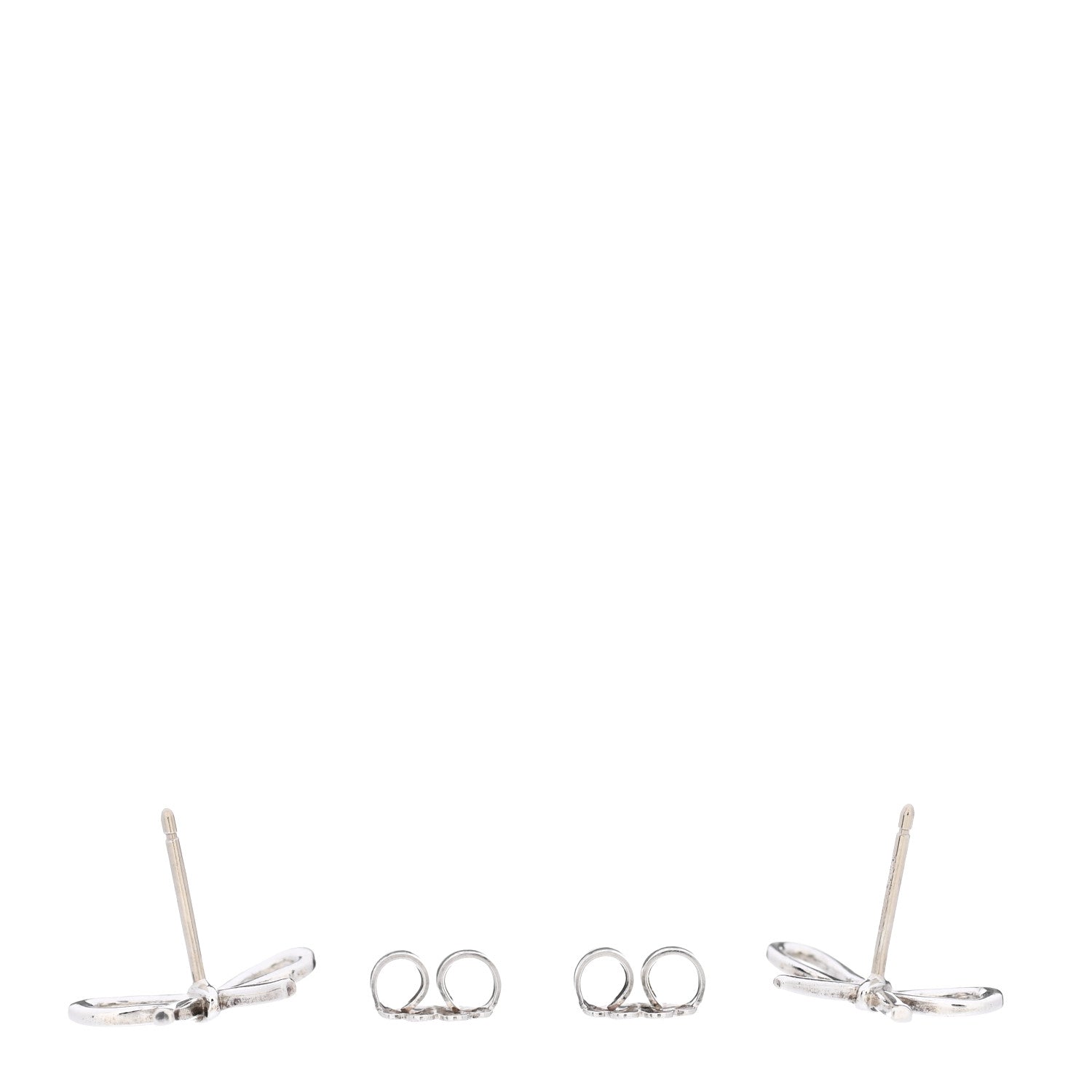 Tiffany Sterling Silver Bow Earrings 3 of 5