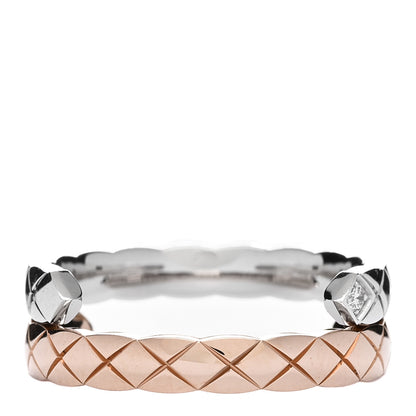 Chanel 18K White Beige Gold Diamond Coco Crush Toi et Moi Ring 53 6.5 2 of 4