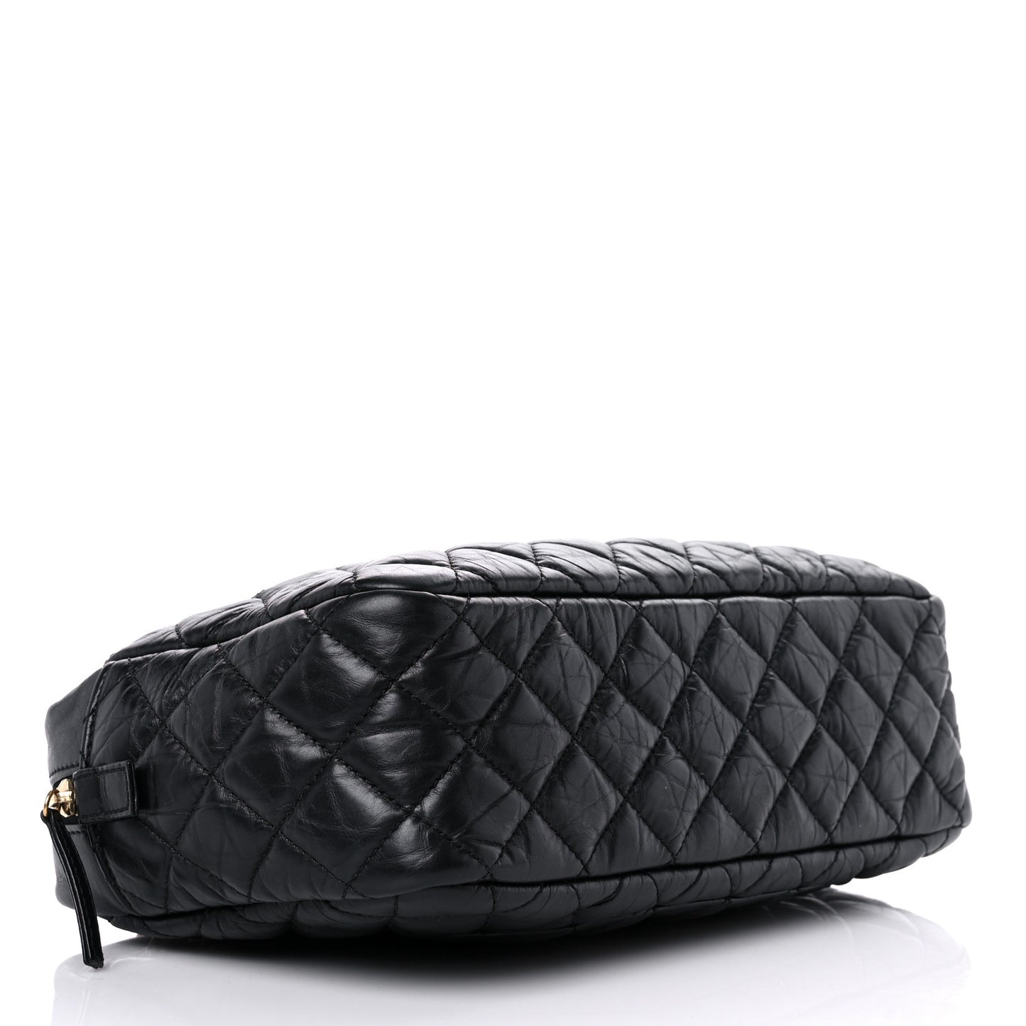 Aged Calfskin Quilted Medium Reissue Camera Case Black