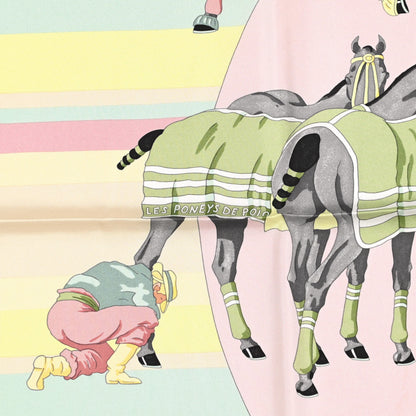 Hermes Silk Les Poneys De Polo Scarf 90 3 of 6