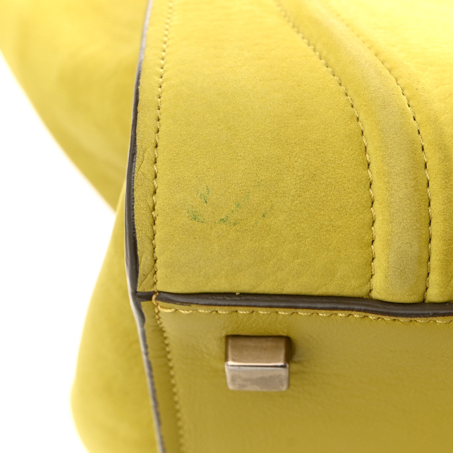 Celine Nubuck Medium Phantom Luggage Chartreuse 12 of 12