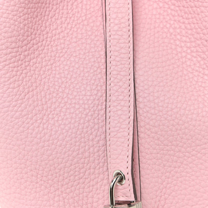 Hermes Taurillon Clemence Picotin Lock 18 PM Rose Sakura 7 of 11