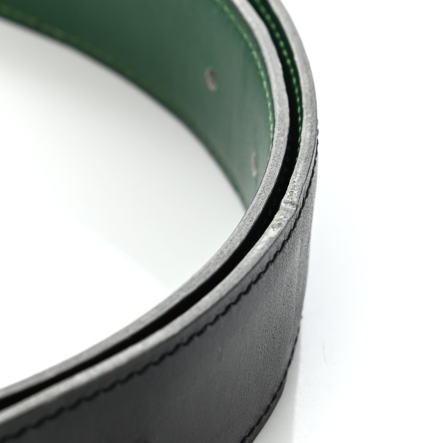 Hermes Box 32mm Belt Strap 68 Black Vert Clair 9 of 9