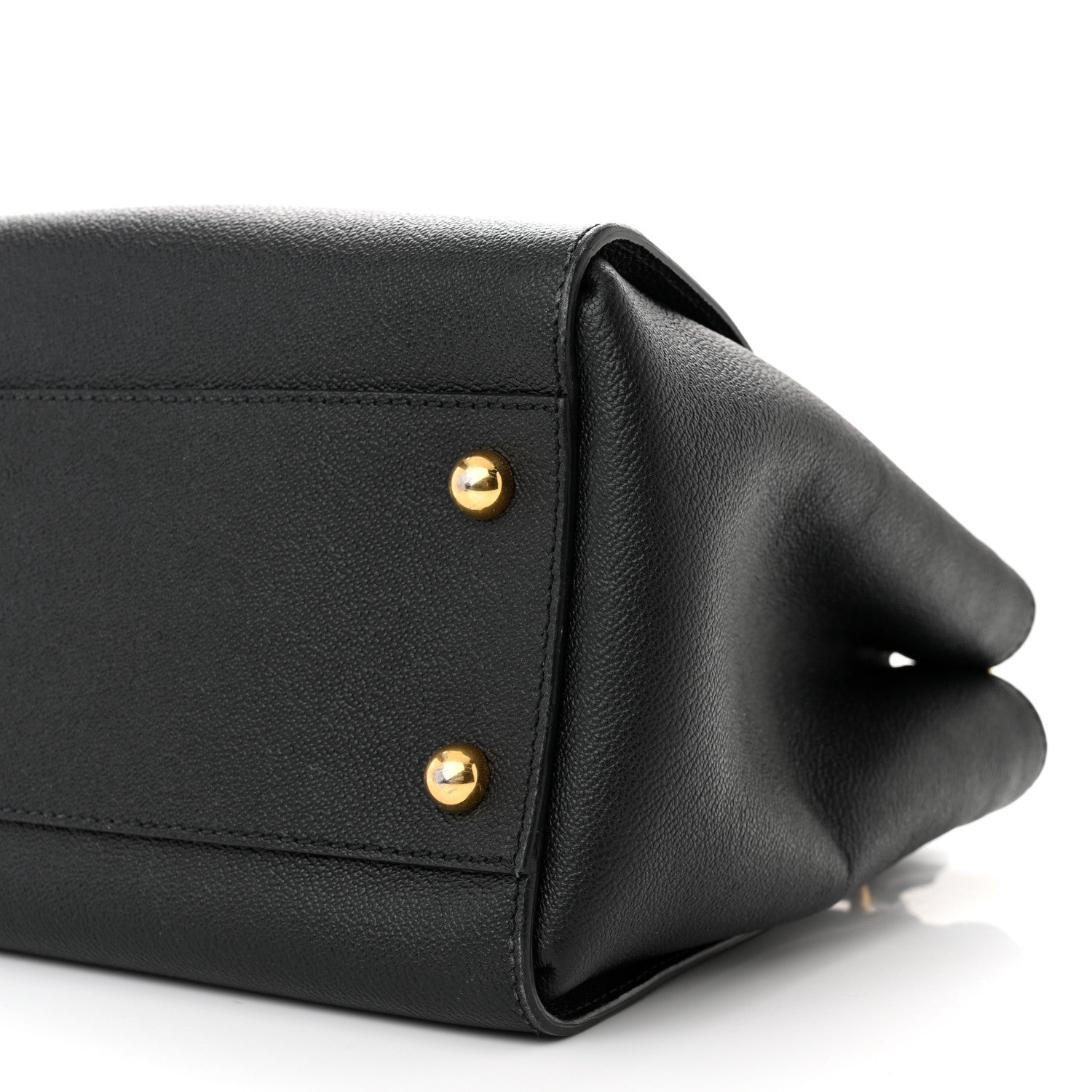 Burberry Soft Grain Calfskin Medium Buckle Tote Black 11 of 14