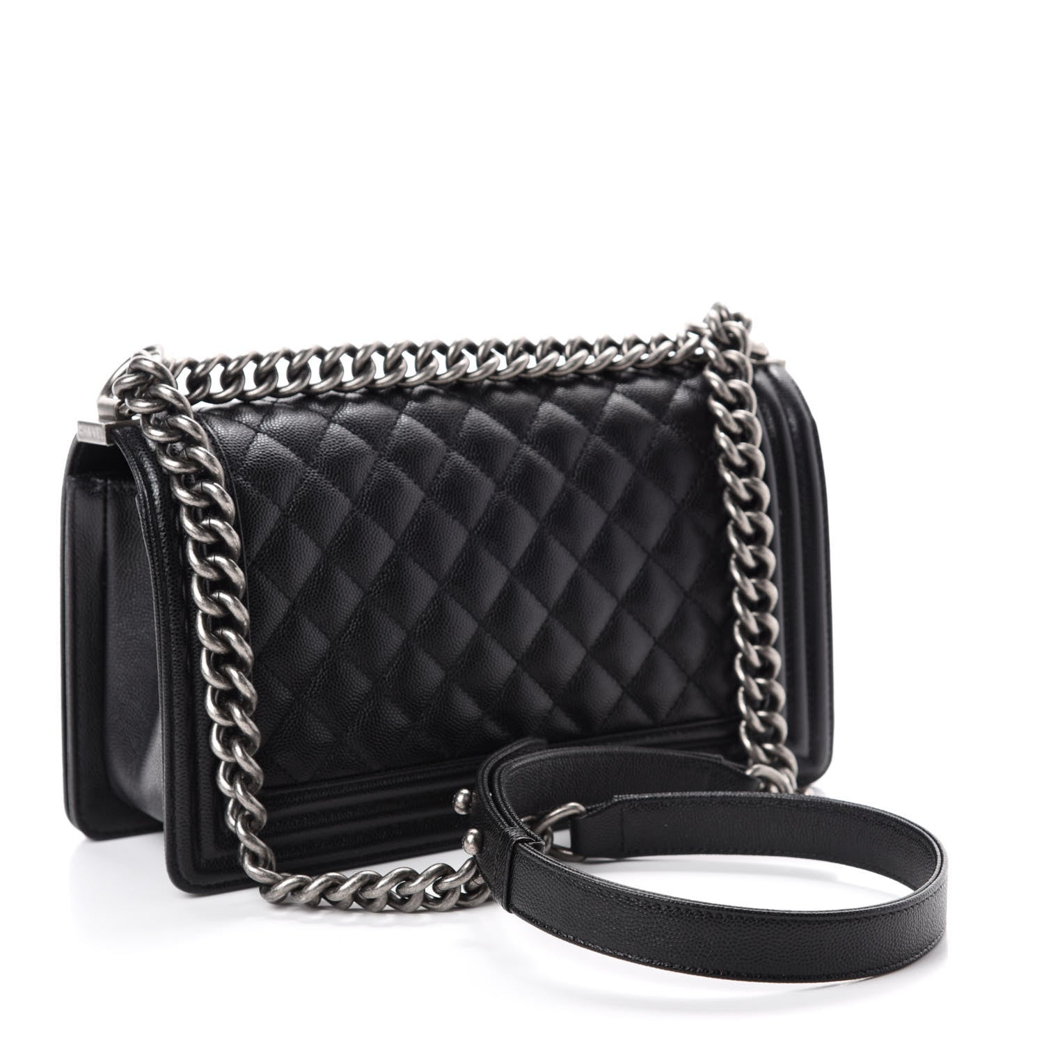 Chanel Caviar Quilted Medium Boy Flap Black 3 of 11