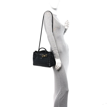 Bottega Veneta Nappa Intrecciato Small East West Andiamo Shoulder Bag Black 2 of 11
