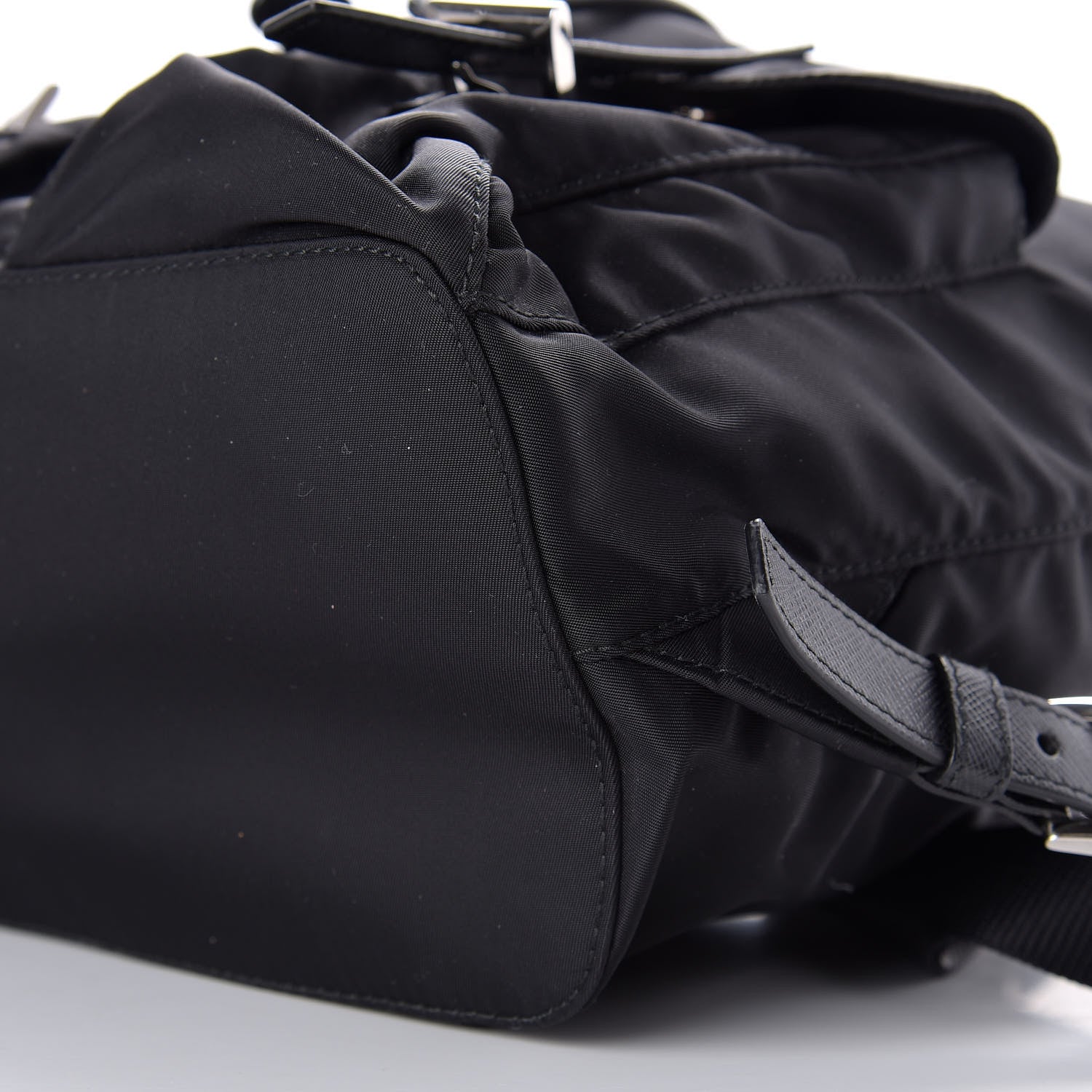 Prada Tessuto Nylon Saffiano Medium Backpack Black 6 of 8