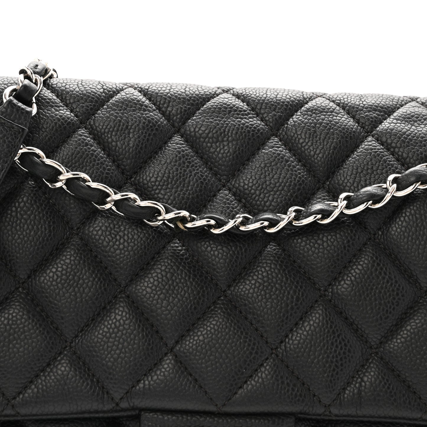 Caviar Quilted Jumbo Easy Flap Black