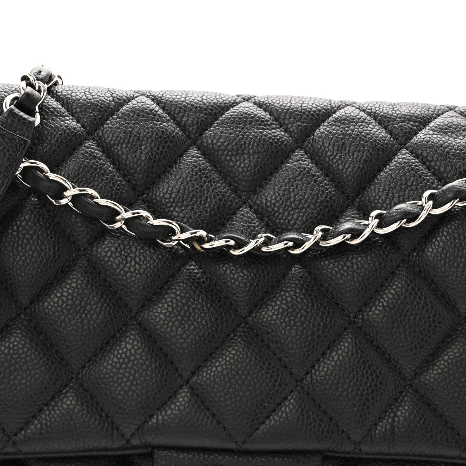 Chanel Caviar Quilted Jumbo Easy Flap Black 8 of 13
