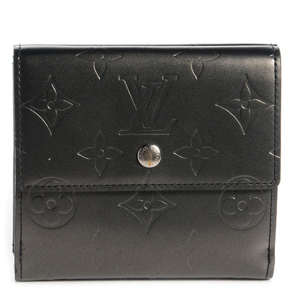 Louis Vuitton Mat Monogram Elise Wallet Black 1 of 16