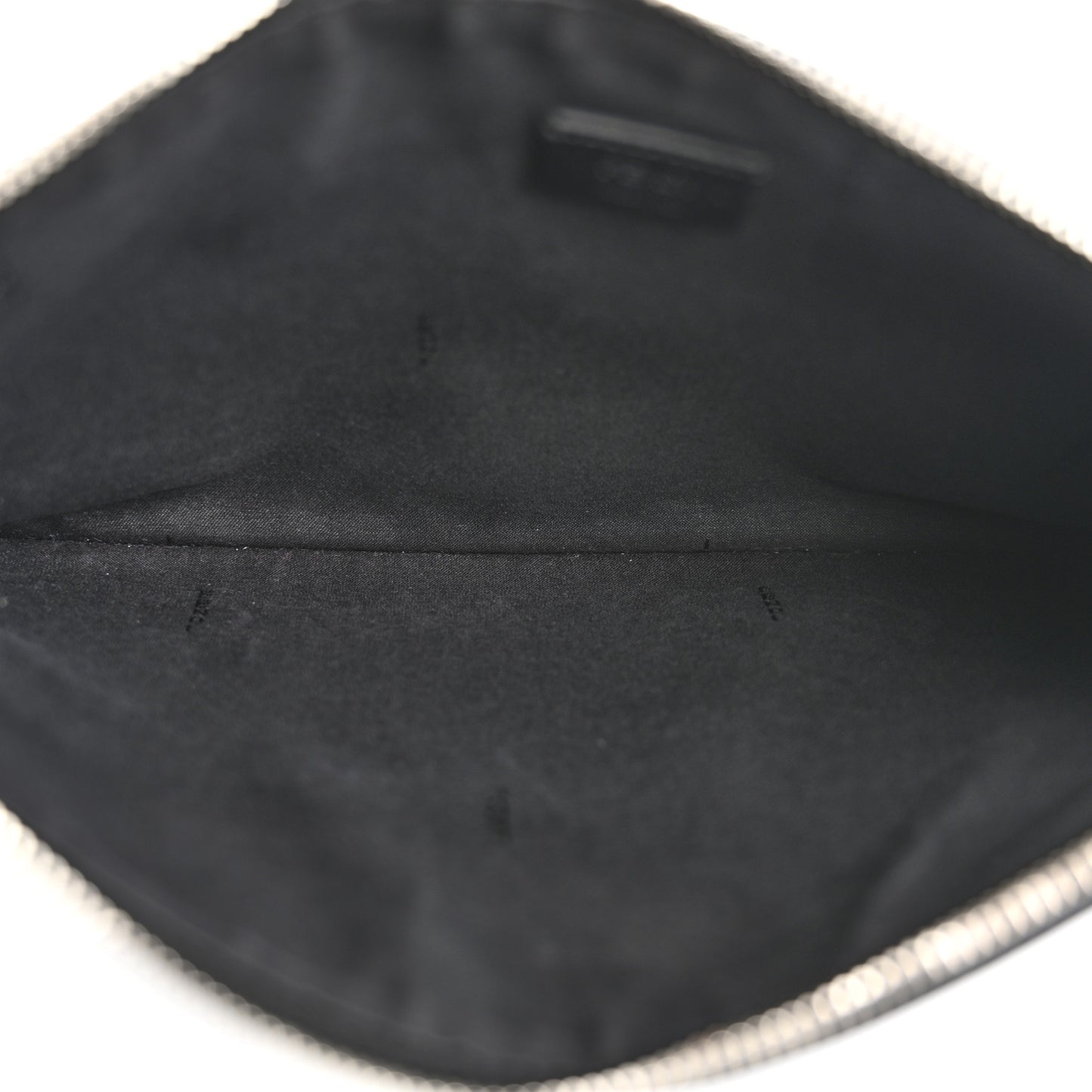 Vitello Century Monster Eyes Inlay Pouch Black Giallo