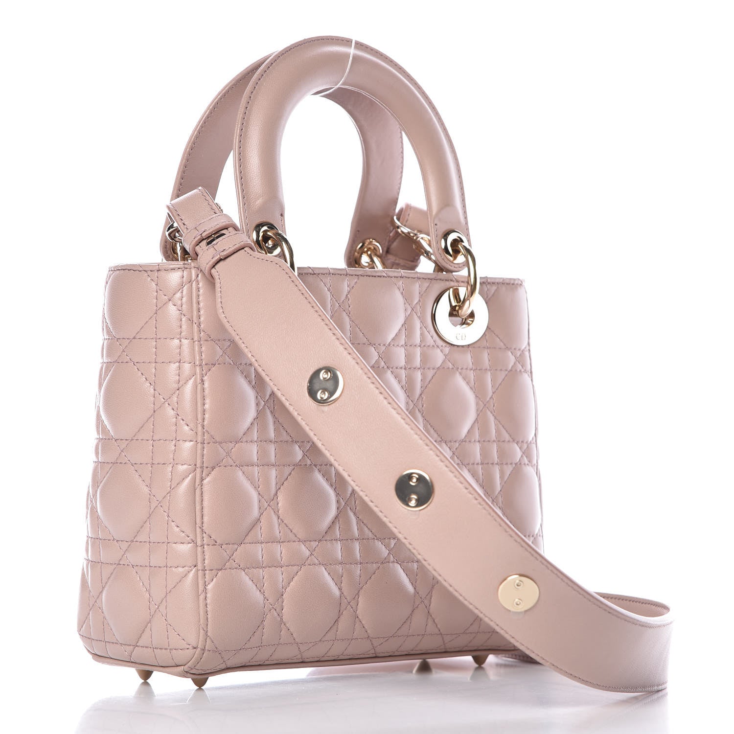 Christian Dior Lambskin Cannage Small Lucky Badges My Lady Dior Taupe 4 of 11