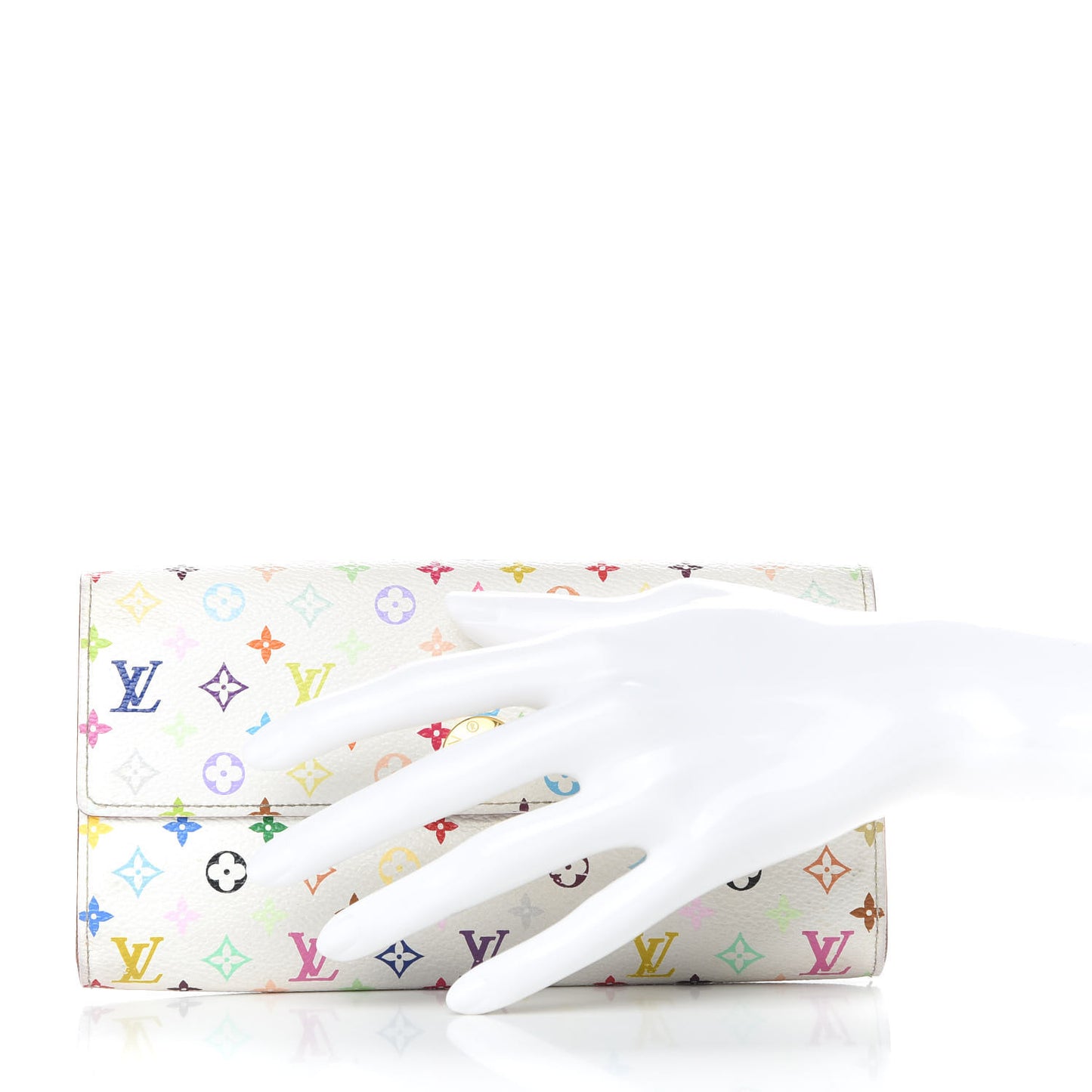 Monogram Multicolor Sarah Wallet White Litchi