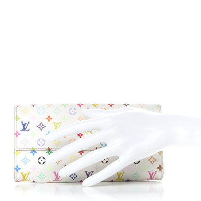 Louis Vuitton Monogram Multicolor Sarah Wallet White Litchi 2 of 9
