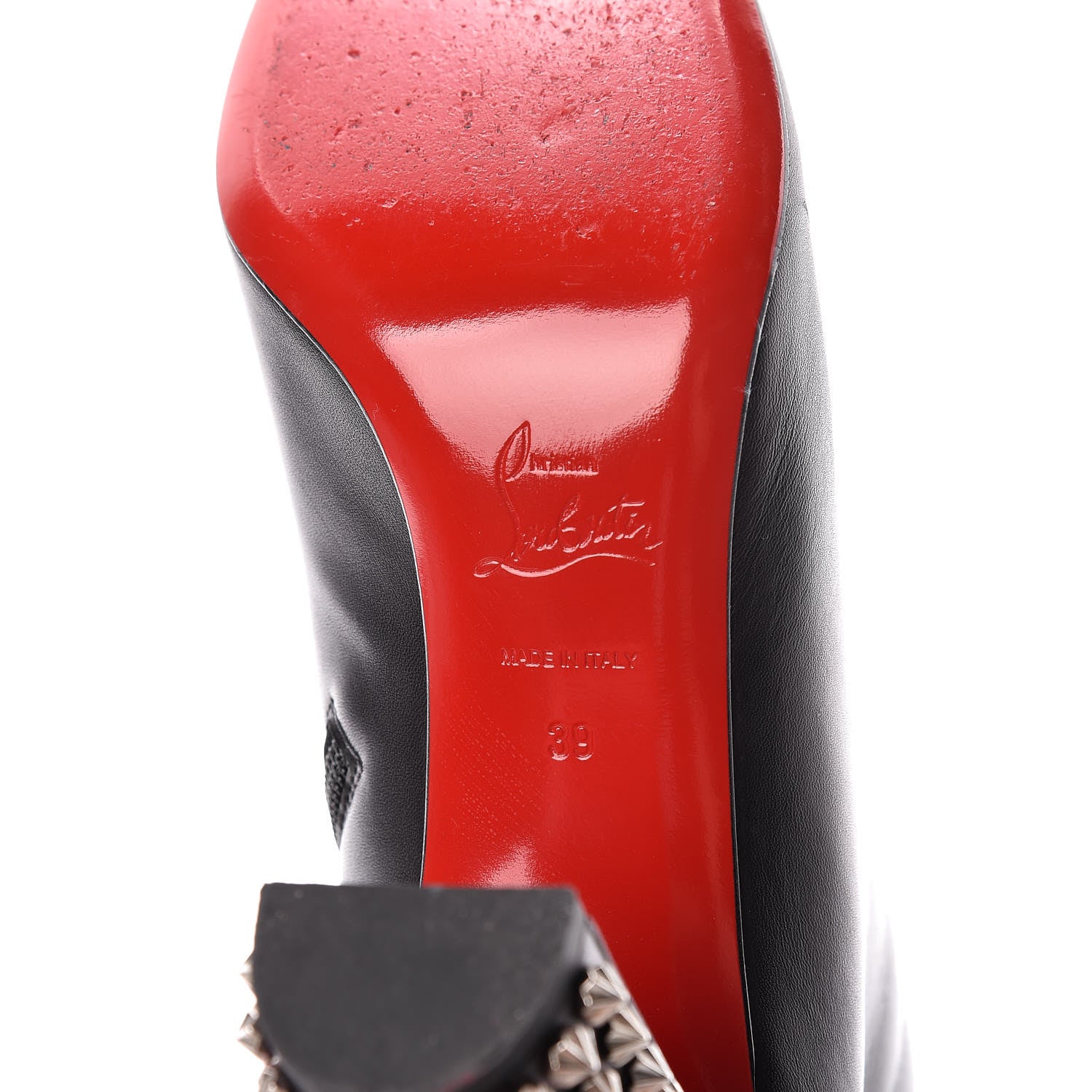 Christian Louboutin Smooth Calfskin Suzi Folk 85 Ankle Boots 39 Black 8 of 12