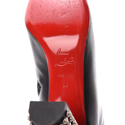 Christian Louboutin Smooth Calfskin Suzi Folk 85 Ankle Boots 39 Black 8 of 12