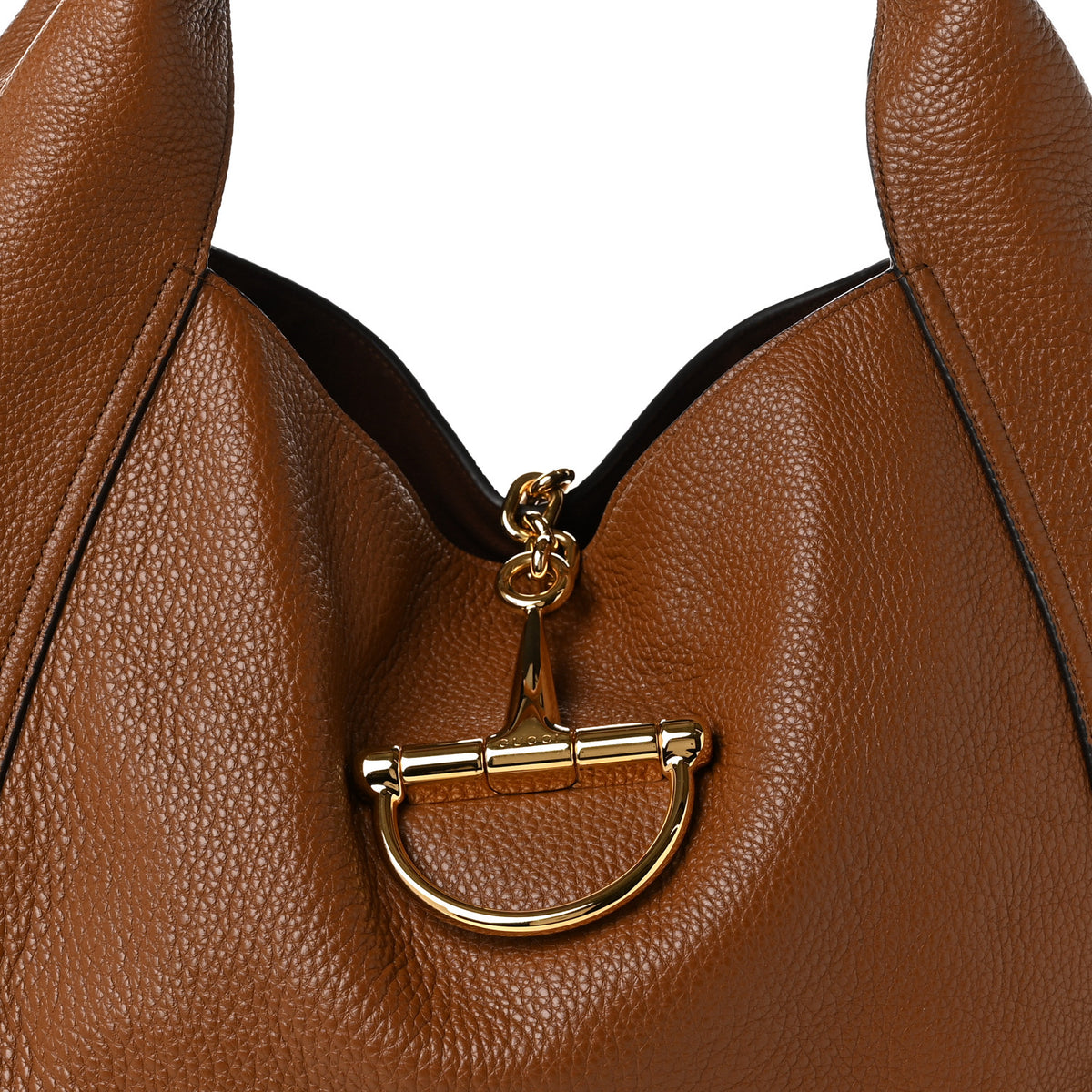 Gucci Grained Calfskin Softbit Maxi Shoulder Bag Brown 8 of 10