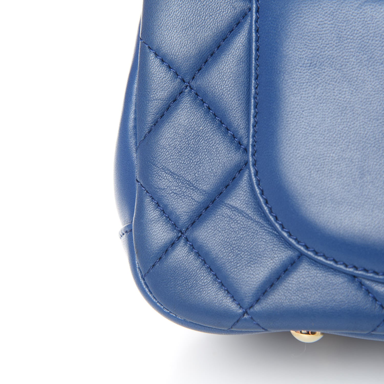 Chanel Lambskin Small Carry Chic Flap Blue 15 of 16