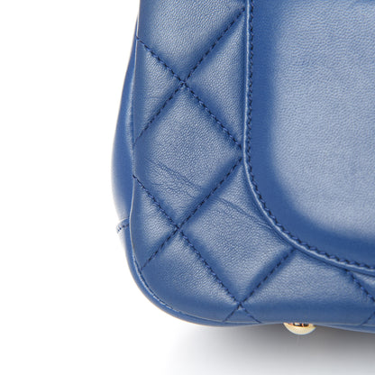 Chanel Lambskin Small Carry Chic Flap Blue 15 of 16