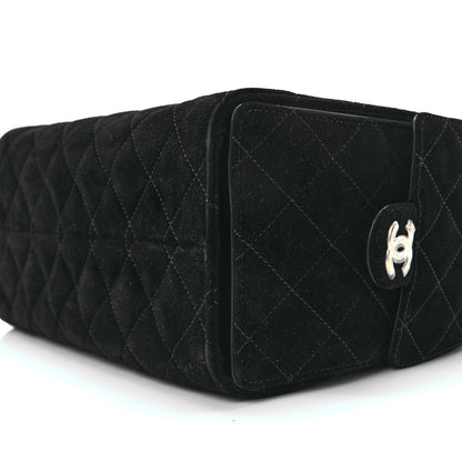 Chanel Suede Quilted Small Chanel 25 Handbag Black 10 of 11