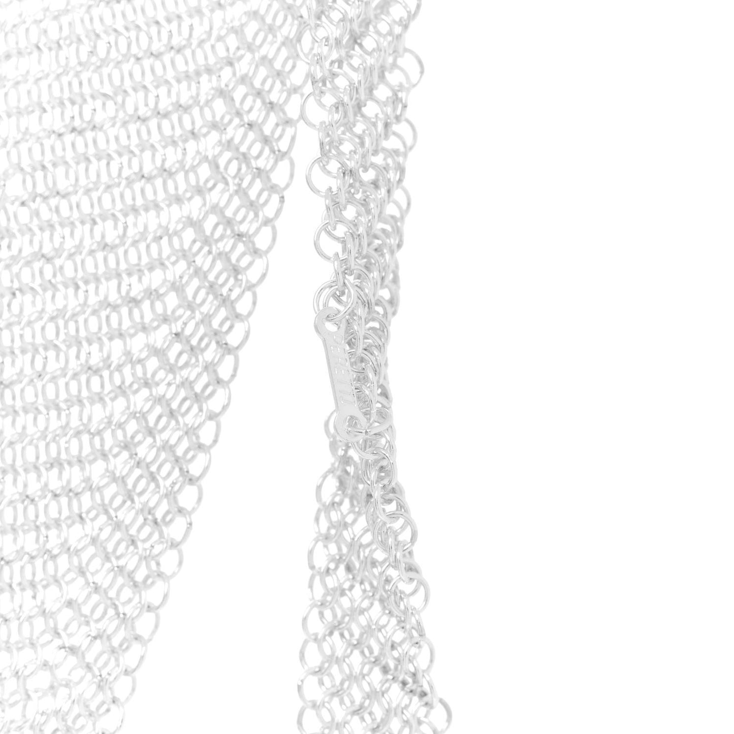 Sterling Silver Elsa Peretti Mesh Bib Necklace