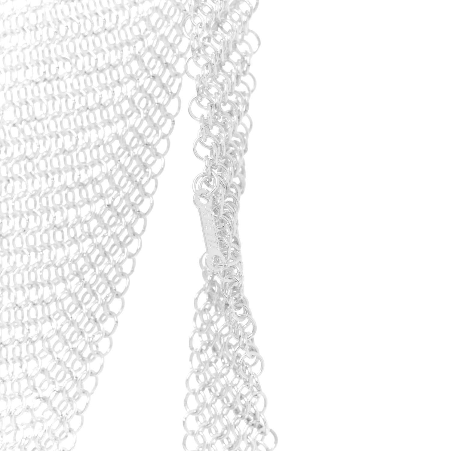 Tiffany Sterling Silver Elsa Peretti Mesh Bib Necklace 5 of 5