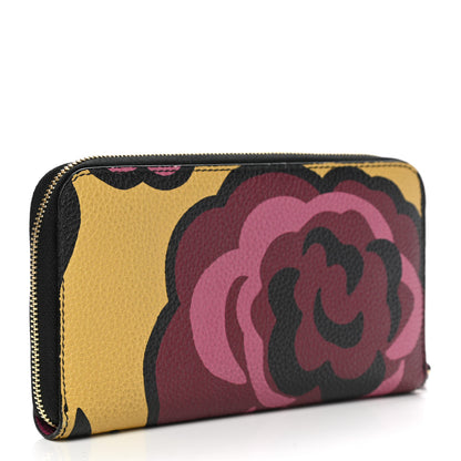 Burberry Calfskin Floral Print Zip Around Wallet 3 of 13