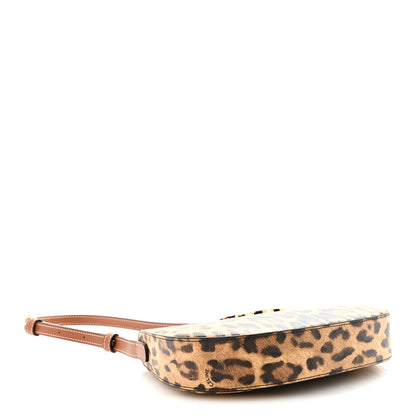 Celine Canvas Calfskin Medium Tilly Triomphe Shoulder Bag Leopard 4 of 9