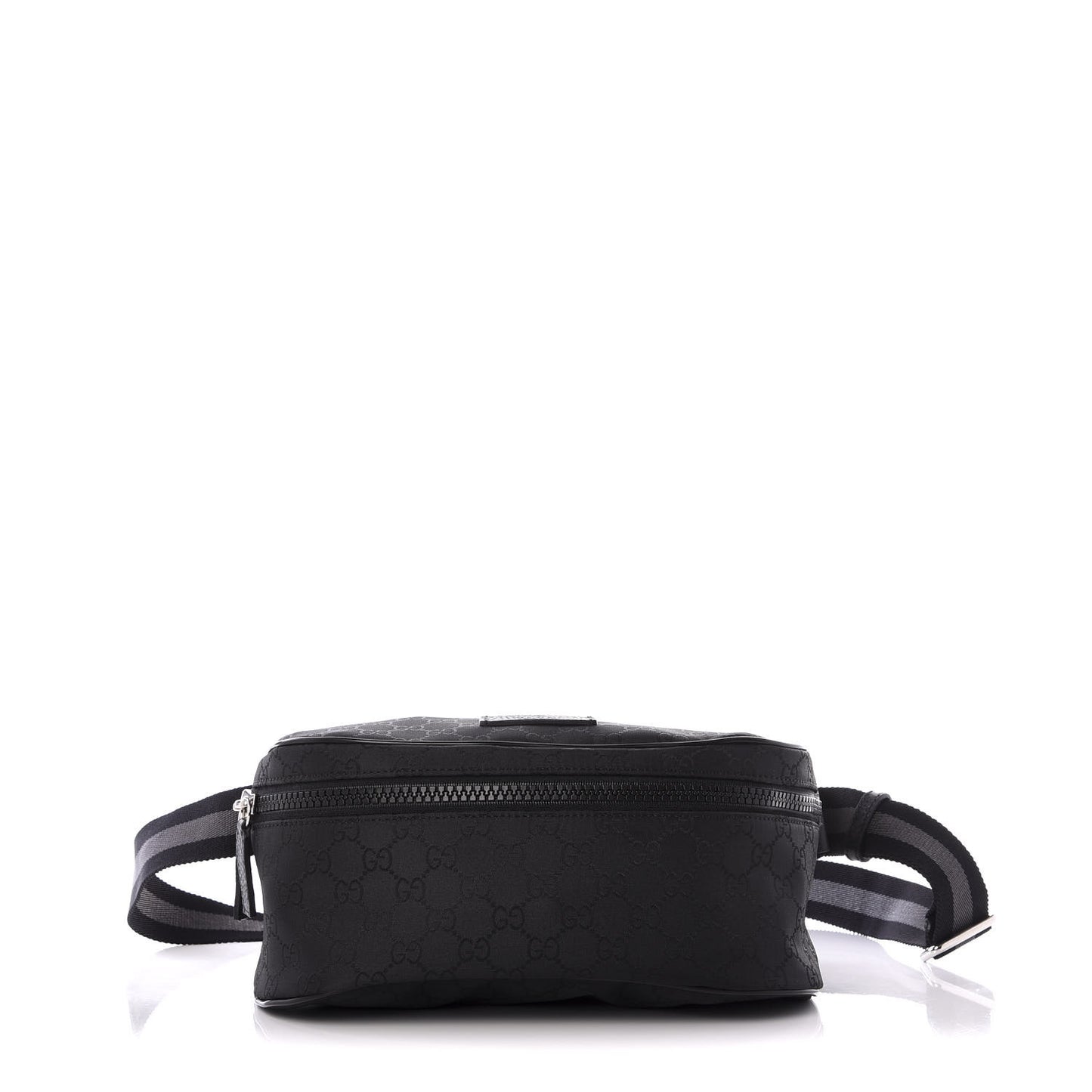 Nylon Monogram Fanny Pack Belt Bag Black