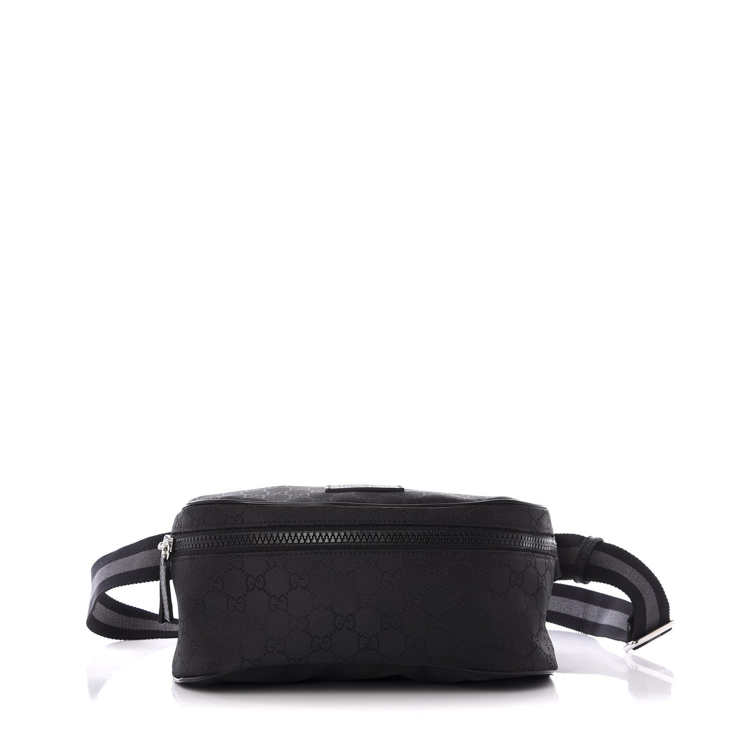 Gucci Nylon Monogram Fanny Pack Belt Bag Black 1 of 9