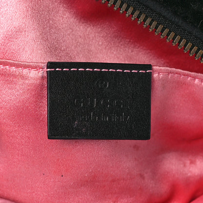 Gucci Velvet Matelasse Marquise Crystals GG Marmont Belt Bag 85 34 Black 5 of 13
