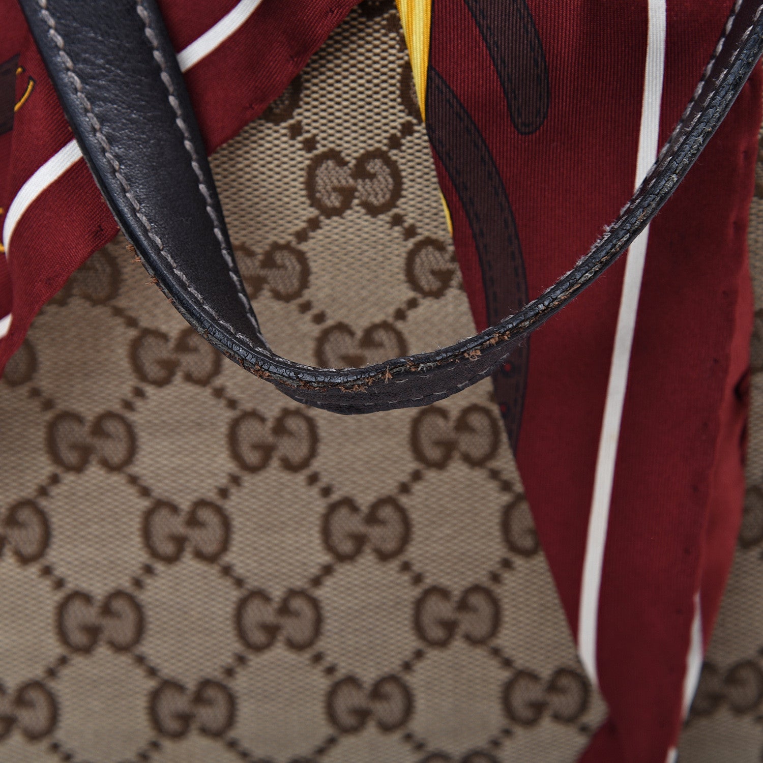 Gucci Monogram Large Positano Tote Brown 16 of 18