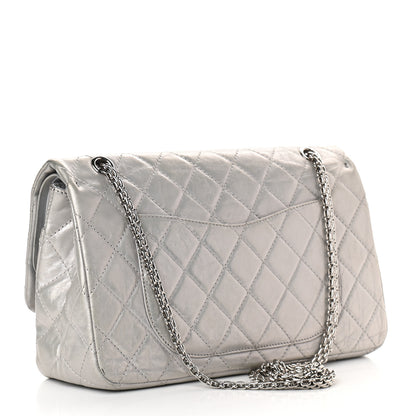 Chanel Metallic Aged Calfskin Quilted 2.55 Reissue 227 Flap Silver 2 of 10