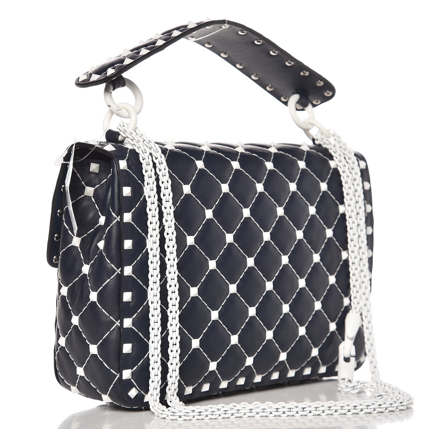 Nappa Medium Free Rockstud Spike Shoulder Bag Marine