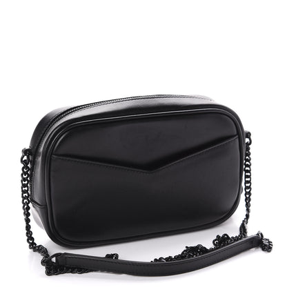 Saint Laurent Calfskin Tiger Burnout Monogram Lou Camera Bag Black Multicolor 4 of 11