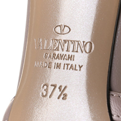 Valentino Garavani Calfskin Rockstud Ankle Strap 65mm Pumps 37.5 Black Poudre 13 of 14