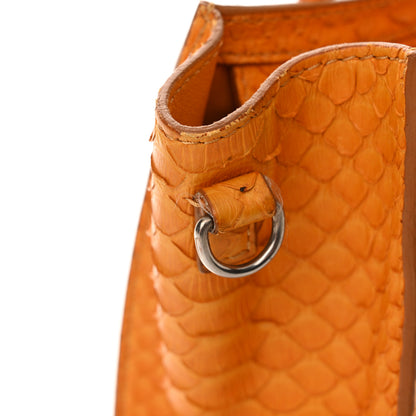 Celine Snakeskin Calfskin Nano Luggage Yellow 18 of 21