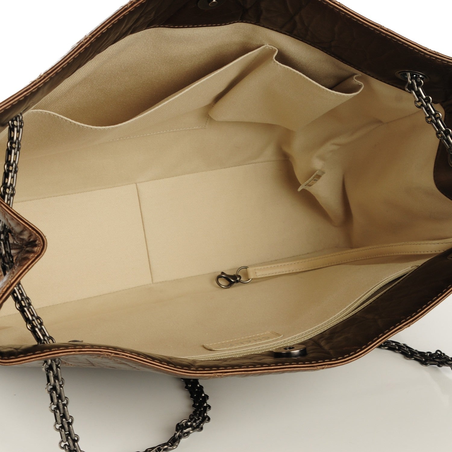 Chanel Aged Calfskin Reissue 2.55 Tote Bronze 5 of 7