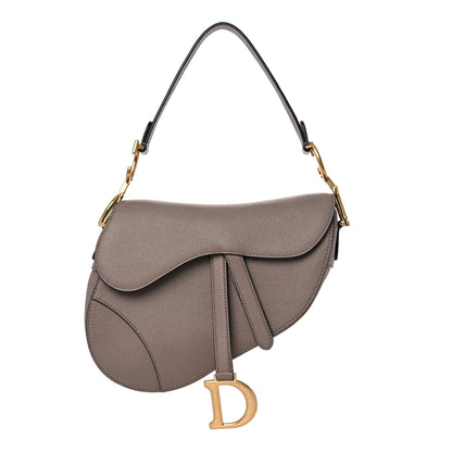 Christian Dior Grained Calfskin Saddle Bag Warm Taupe 1 of 11