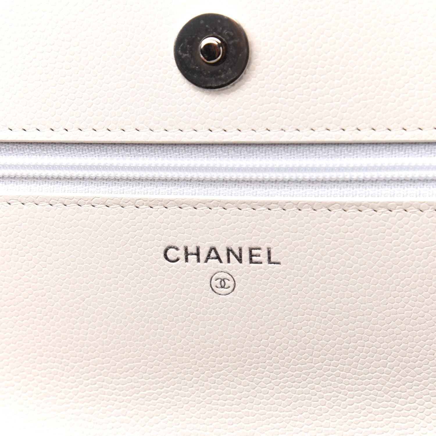 Chanel Caviar Quilted My Everything Wallet On Chain WOC White 8 of 12