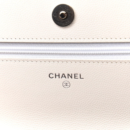 Chanel Caviar Quilted My Everything Wallet On Chain WOC White 8 of 12