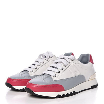 Hermes Calfskin Womens Trail Sneakers 36.5 Multicolore White 2 of 9
